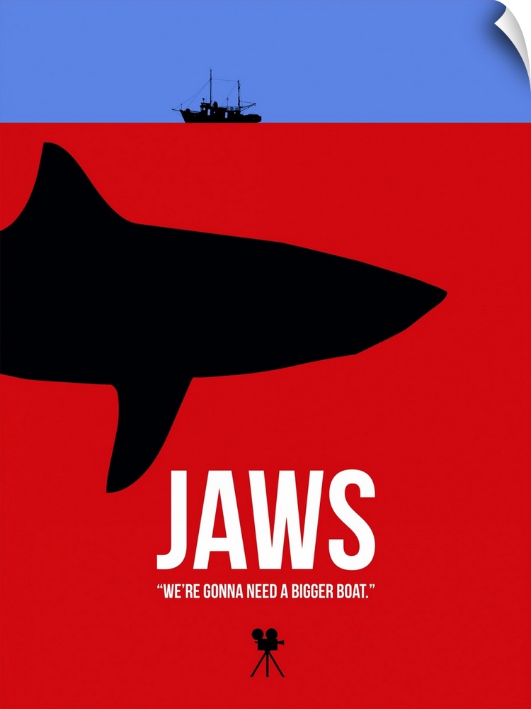 Contemporary minimalist movie poster artwork of Jaws.