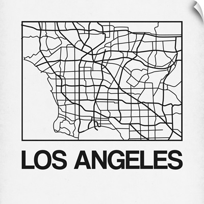 White Map of Los Angeles