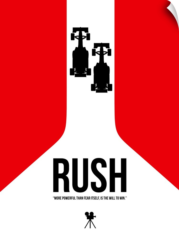 Contemporary minimalist movie poster artwork of Rush.