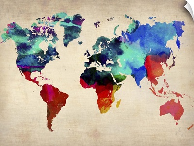 World Watercolor Map I