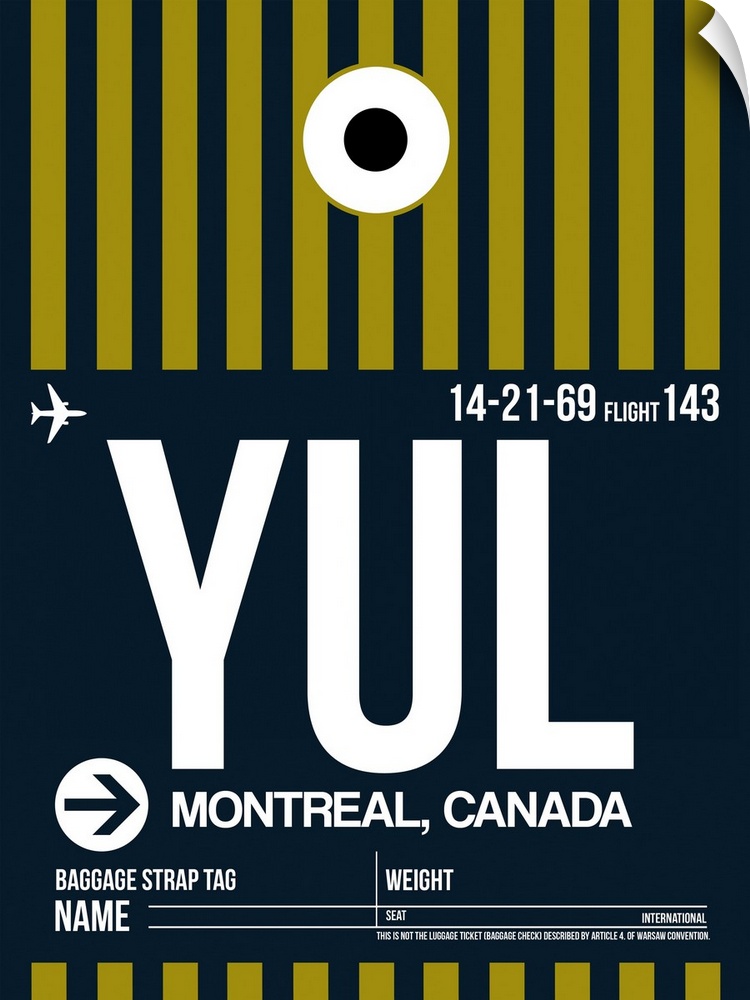 YUL Montreal Luggage Tag I
