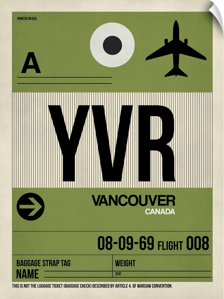 YVR Vancouver Luggage Tag I