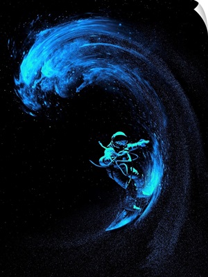 Space Surfing Blue Wave
