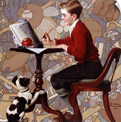 Boy Reading Sears Catalogue