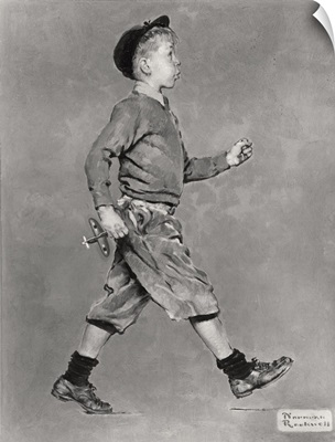 Portrait Of A Boy Walking