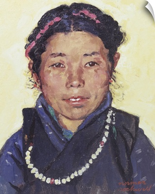 Portrait Of A Tibetan Refugee Woman In India