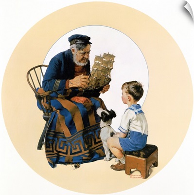 Sea Captain With Young Boy