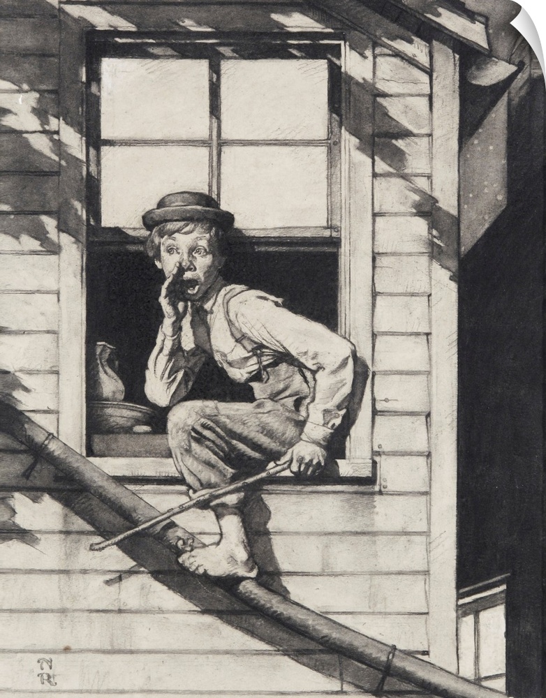 In 1935 Norman Rockwell began to illustrate Mark Twain's The Adventures of Tom Sawyer and The Adventures of Huckleberry Fi...