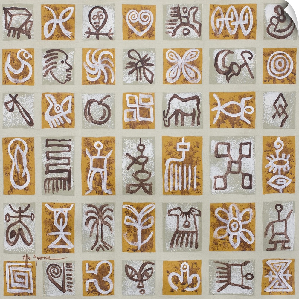 Symbols enjoy great importance throughout West Africa. Inspired by traditional <i>adinkra</i> symbols, Godwin Geoman creat...