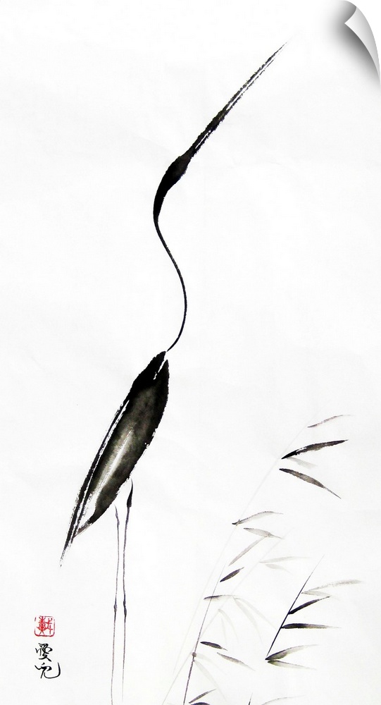 Chinese ink painting. This is inspired by the Chinese saying meaning with my head held high.