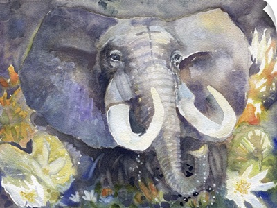 Elephant in Lotus Pond