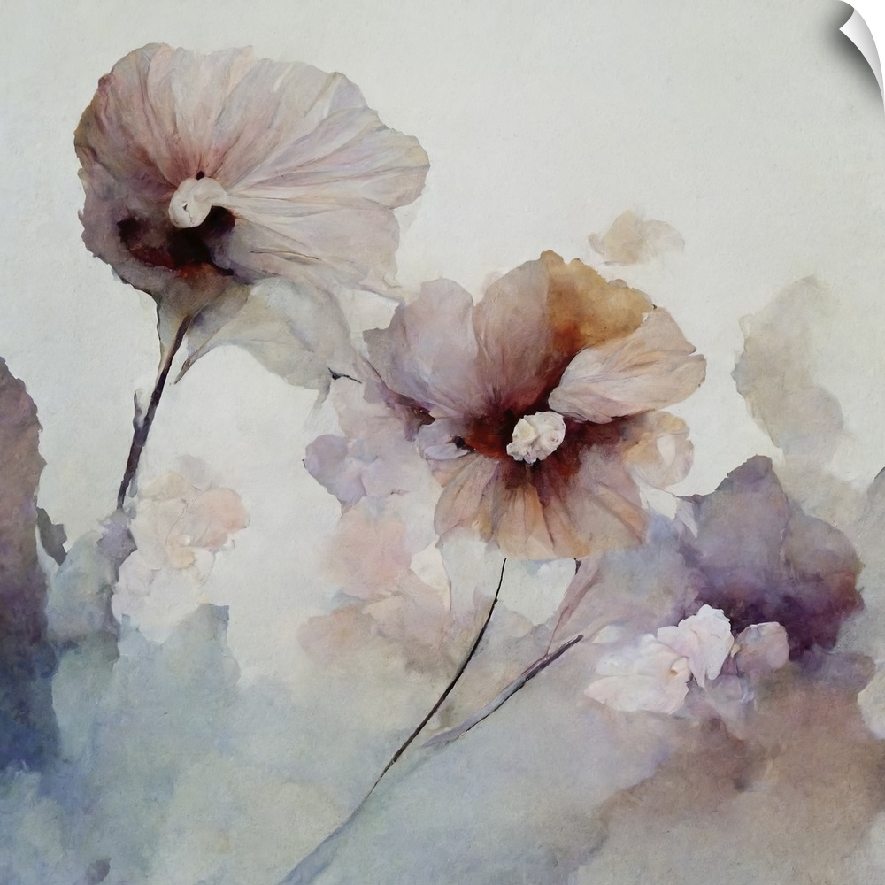 Flowers in a watercolor painterly style.