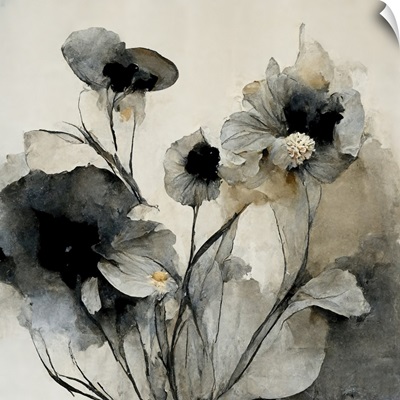 Gold & Gray Blooms