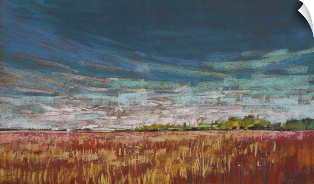 Late Afternoon Light IV is a pastel painting on sanded paper