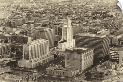 Los Angeles City Hall Aerial II Vintage