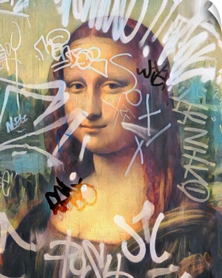 Mona Lisa Altered With Graffiti 3