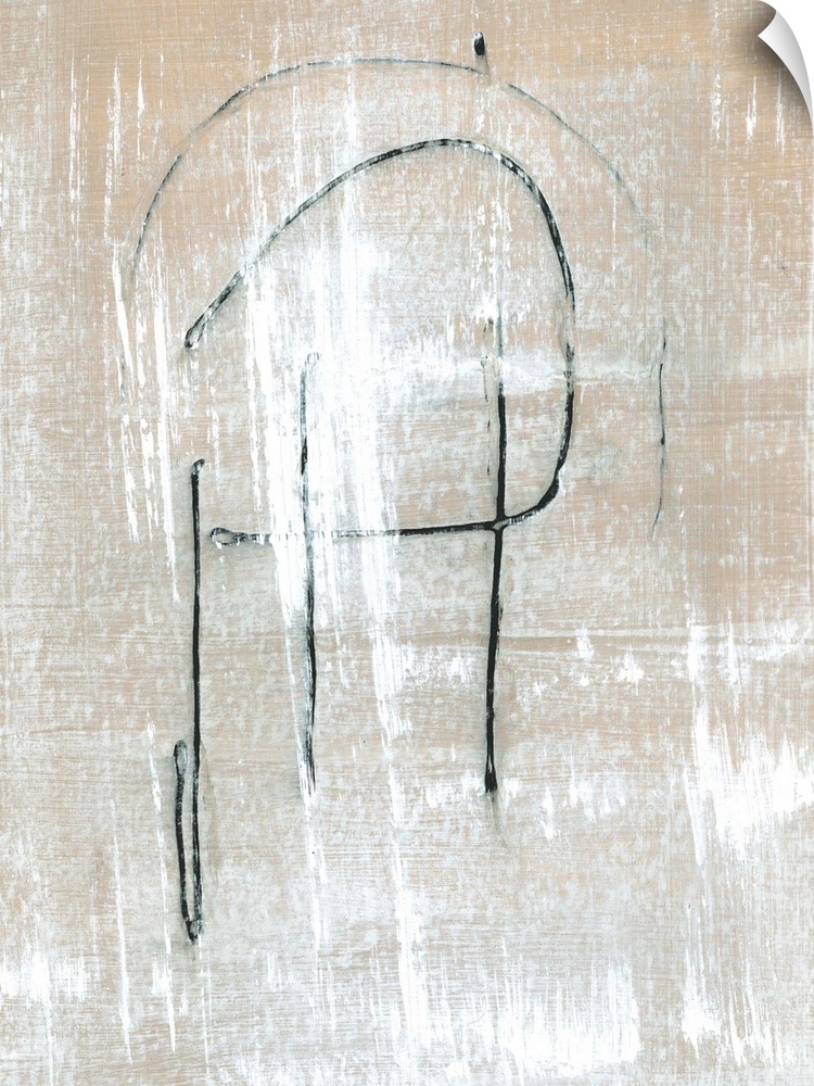 Abstract gray line drawing on white background