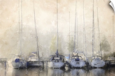 Sailboats In Fog