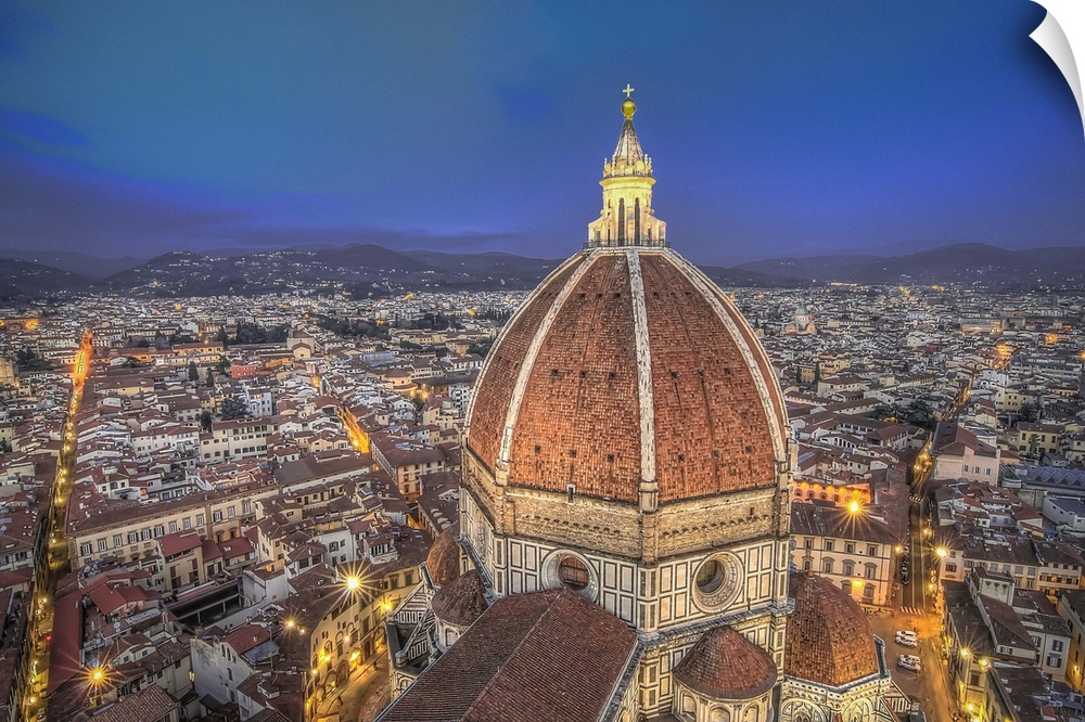 Vibrant photograph of the Santa Maria del Fiore Cathedral in Florence, Italy.