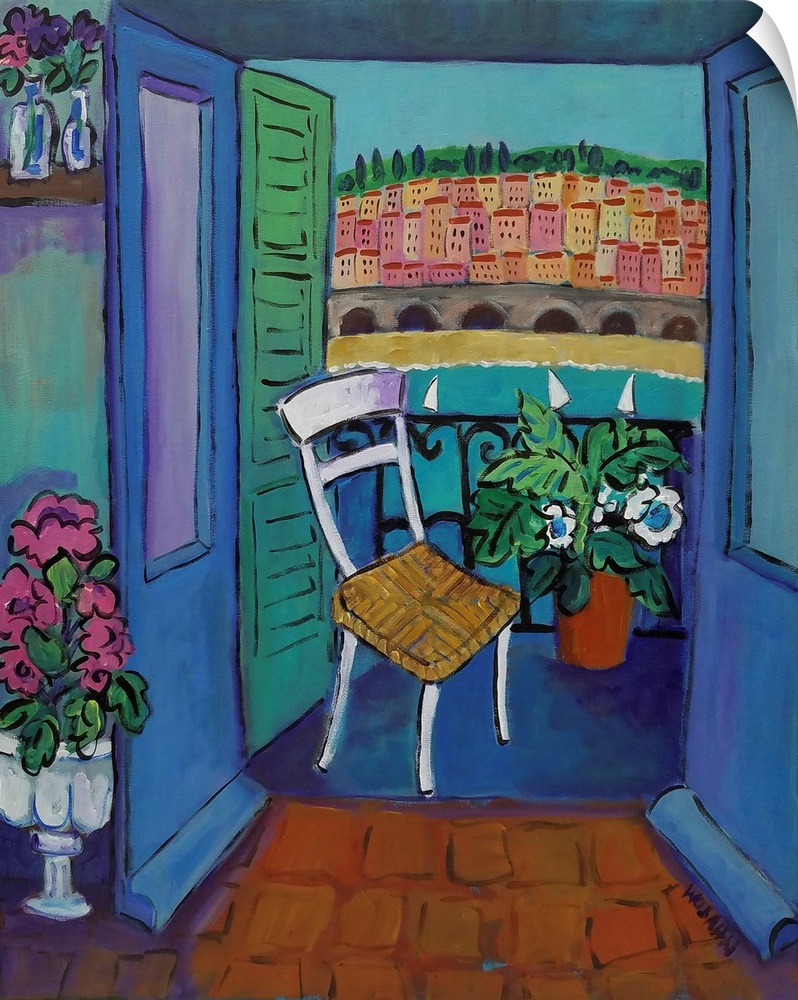 This piece is an obvious and purposeful nod to the work of a French a Fauvist, Raoul Dufy. Wojahn has been an avid fan of ...