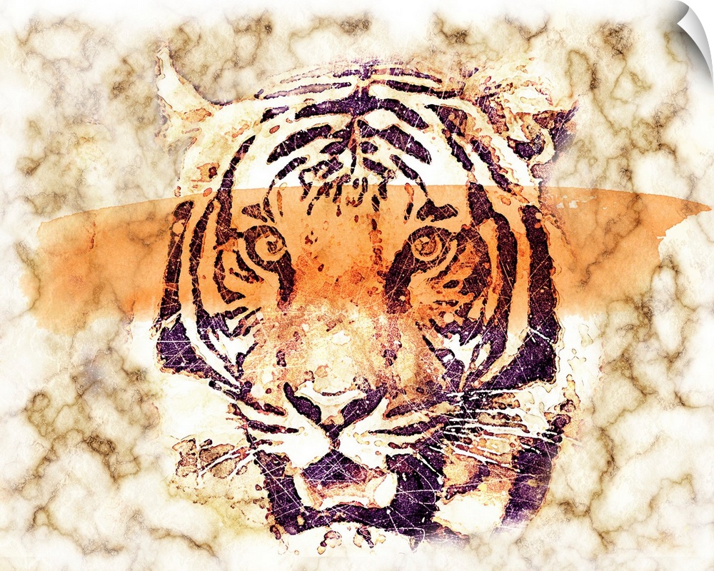 A dream of a thick forest of Thailand and in it a tiger spirit bringing magic to the world, Souch East Asia.