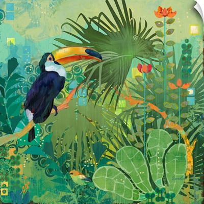 Toucans And Flowers