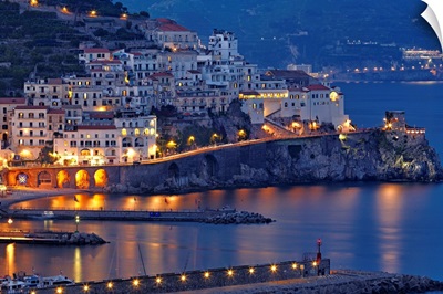 Amalfi Night Scenic, Campania, Italy