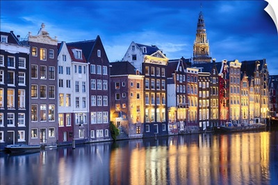 Amsterdam Old City At Night
