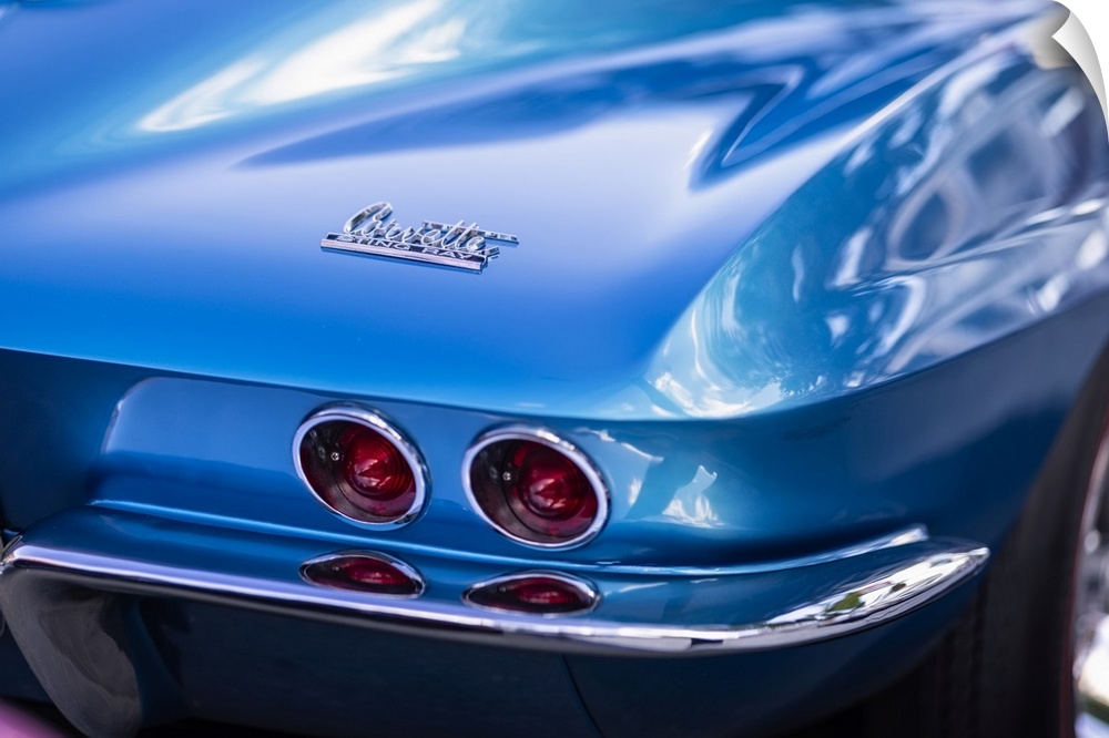Close Up  of the tail Lights of a 1967 Chevrolet Corvette Sting Ray Sports Coupe