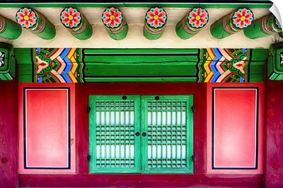 Close Up View of a Traditional Korean House with a Window, Gyeongbokgung Palace