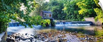 Dam with a Waterfall  in Speedwell Lake Park, Morristown, New Jersey