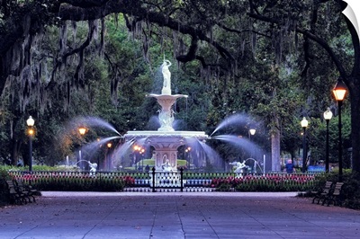 Forsyth Park Fountain In Savannah
