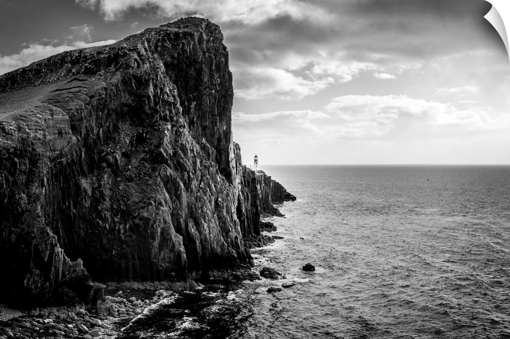 Fine art photo of a rocky cliff overlooking the ocean.