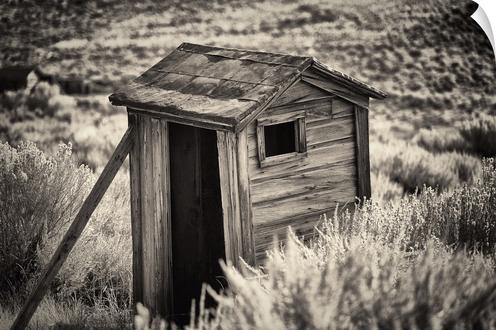 Old Outhouse in the Field, Bodie State Park, California