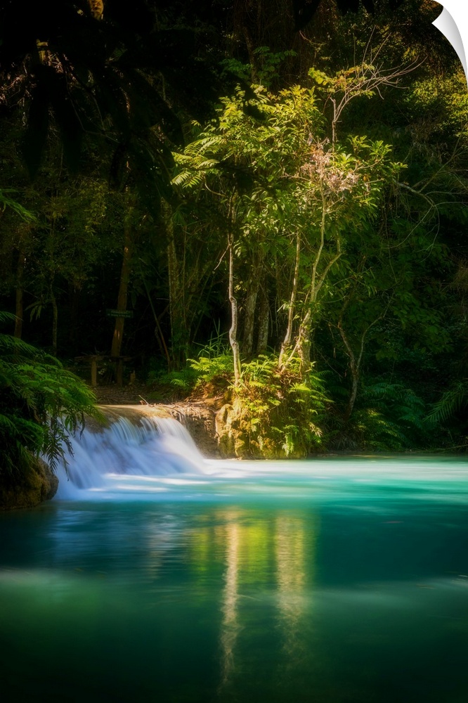 Small waterfall in a turquoise river