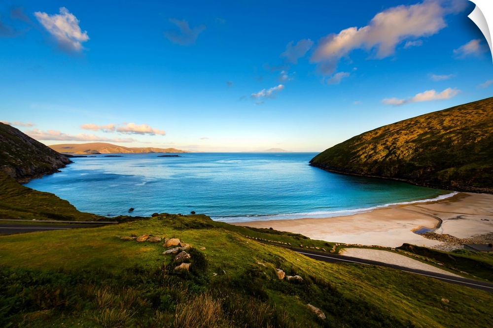 Landscape in Ireland with a beach
