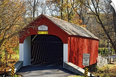 Knechts Covered Bridge In Bucks County, Pennsylvania