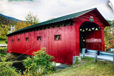 Low Angle View of a Covered Bridge, West Arlington, Vermont