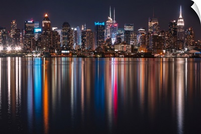 Manhattan In Rainbow Reflection