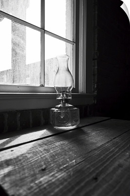 Old Oil Lamp At Window