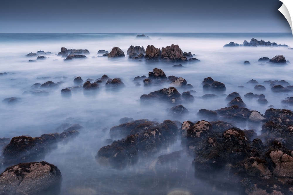 Silky waves from long exposure at Pacifc Grove, part of the beautiful 17 mile drive along the Pacific coast in California.