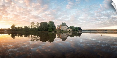 Panoramic of Abbaye Paimpont in Brittany
