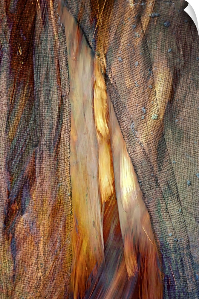A photo of layered flowing fabric curtains.