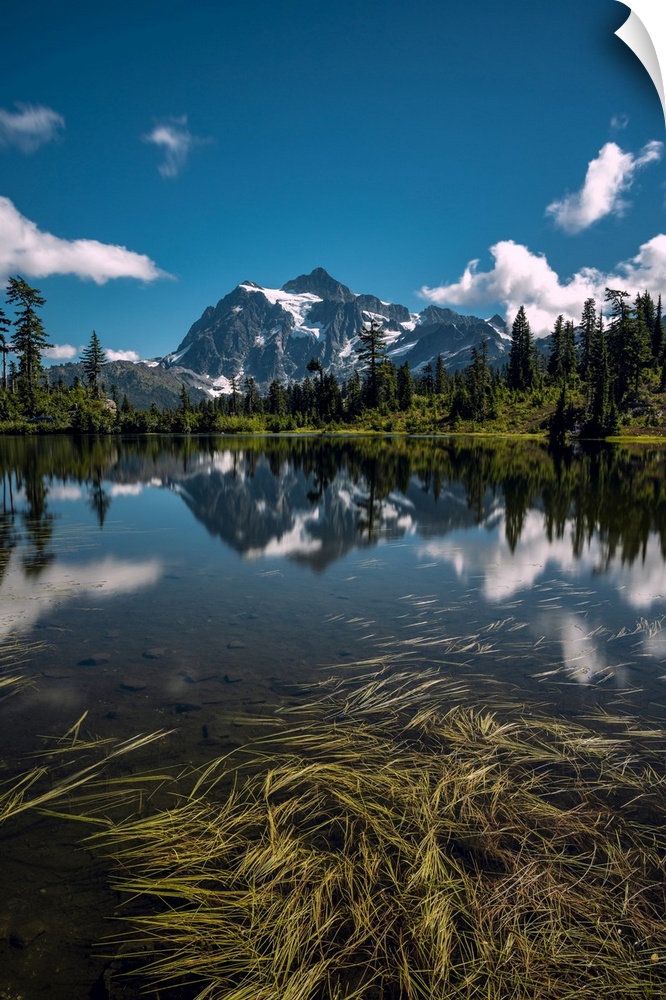 Day time long exposure of Picture Lake and its reflection with Mt. Shuksan as the backdrop.