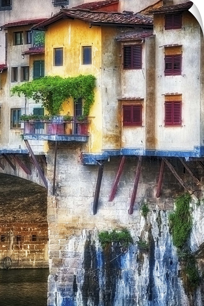 House with a Small Balcony, Ponte Vecchio, Florence, Tuscany, It