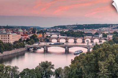 Prague In Sunset