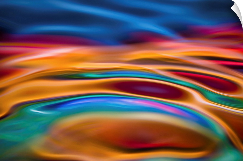 Abstract interpretation of the colorful springs in Yellowstone National Park