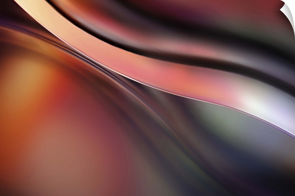 Abstract photograph with orange, magenta, purple and green hues.