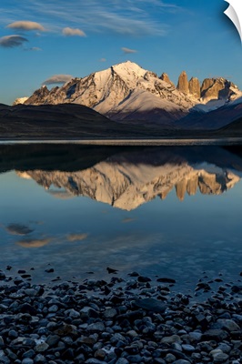 Reflection Of Mountains In Lago Amarga, Chile