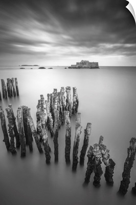 Saint Malo, Le Fort National Black And White